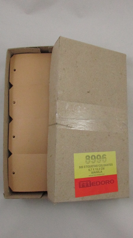 ETIQUETAS MANILA N°6 65x130mm.x500u.