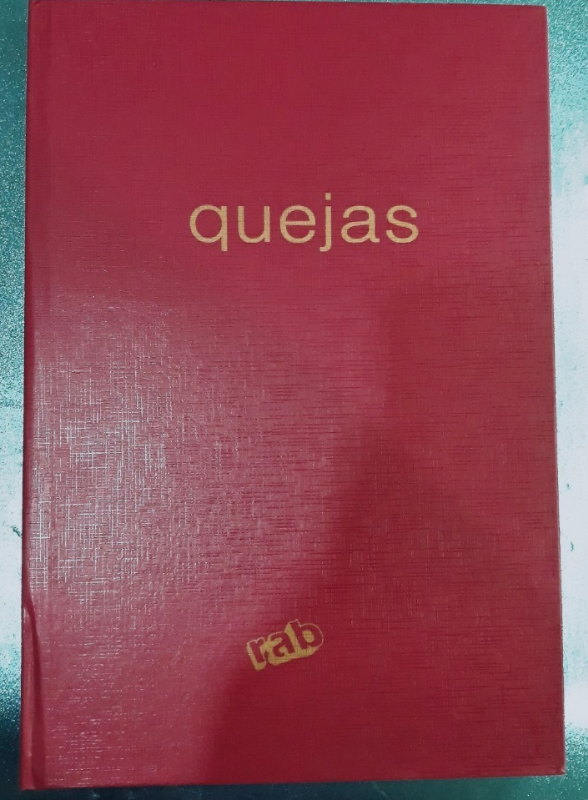 LIBRO DE QUEJAS CORONA 2 MANOS RAB