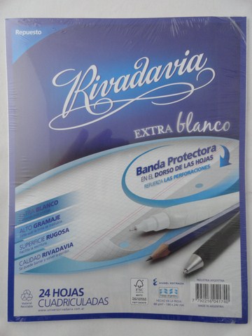 REP.ESC.24HC.RIVADAVIA EXTRA BCO.