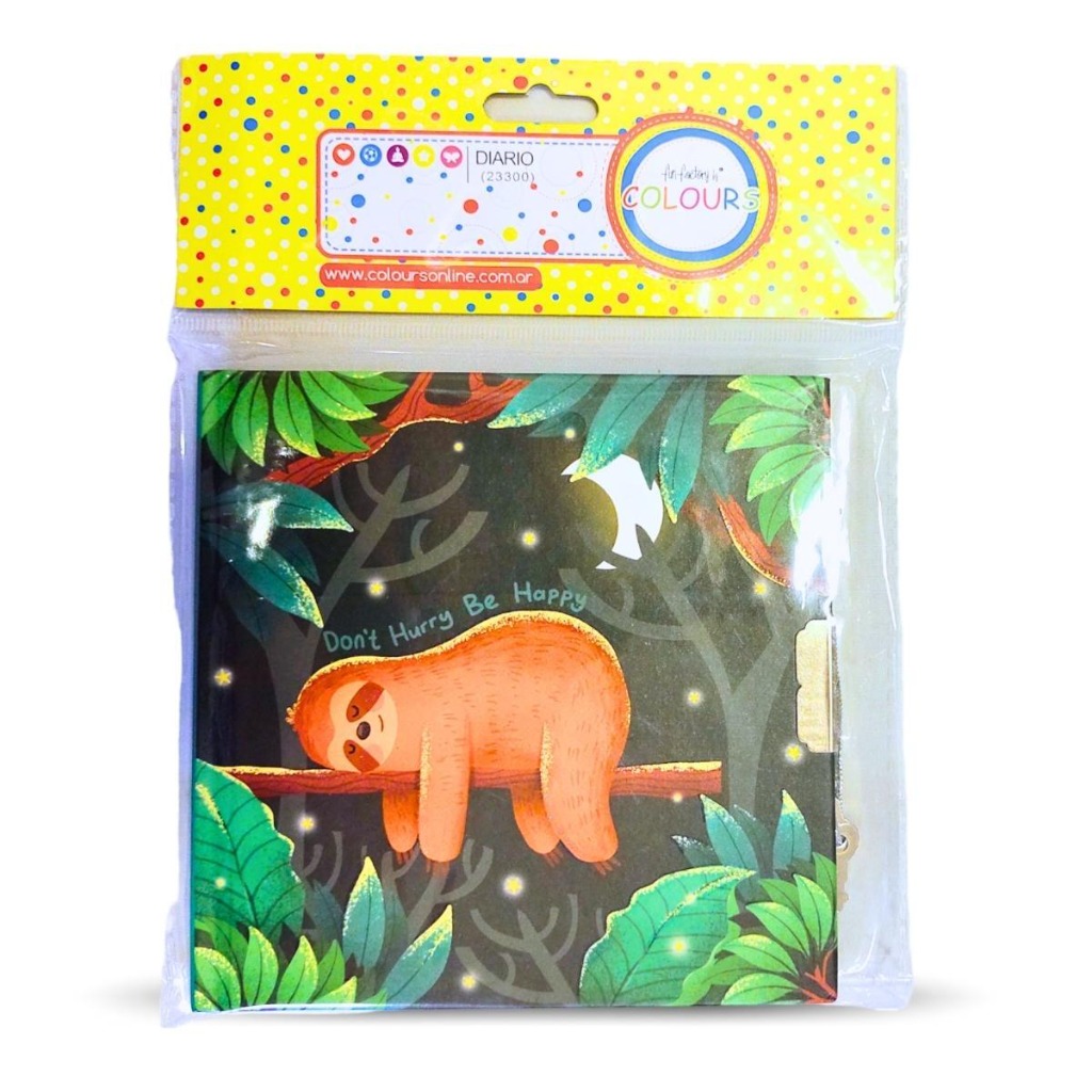 DIARIO INTIMO 15x15 C/CANDADO PEREZOSO