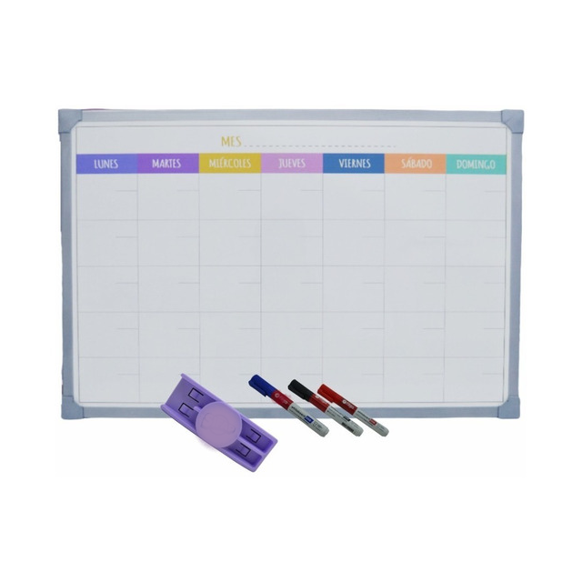 PIZARRA BCA.MAGN.40x60 B.ALUMINIO PLANNER