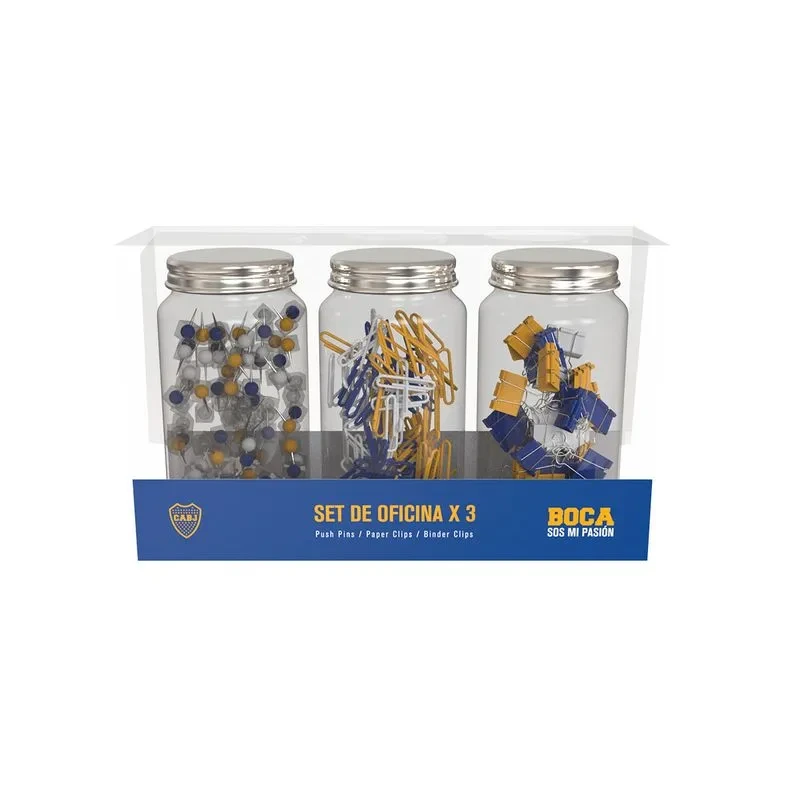 SET DE ESCRITORIO DE BOCA X 3 FRASCOS. 