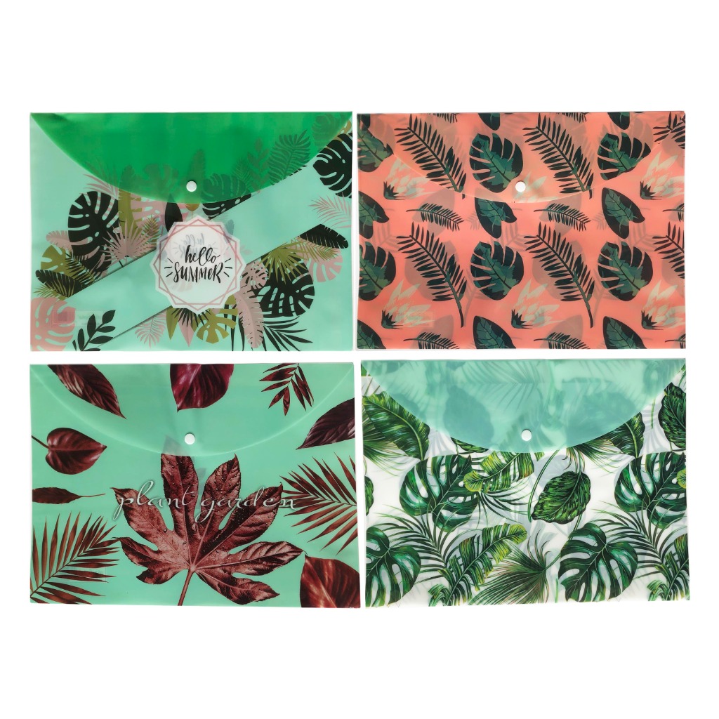 SOBRE PVC OF. C/BOTON HORIZ.TROPICAL