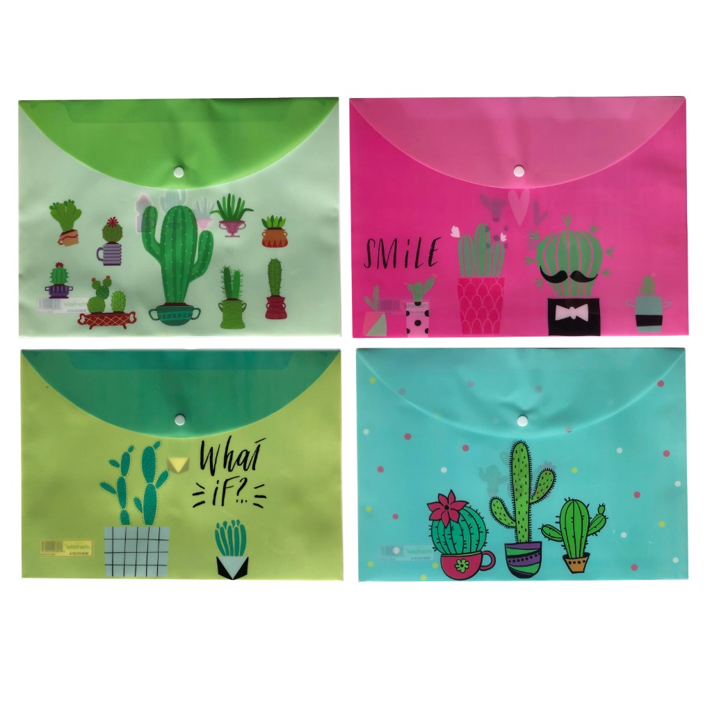 SOBRE PVC OF. C/BOTON HORIZ.CACTUS