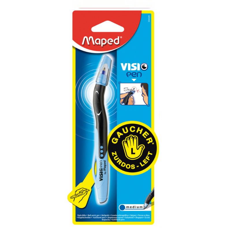 BOLIGRAFO 1mm.AZUL VISIO PEN P/ZURDO MAPED 