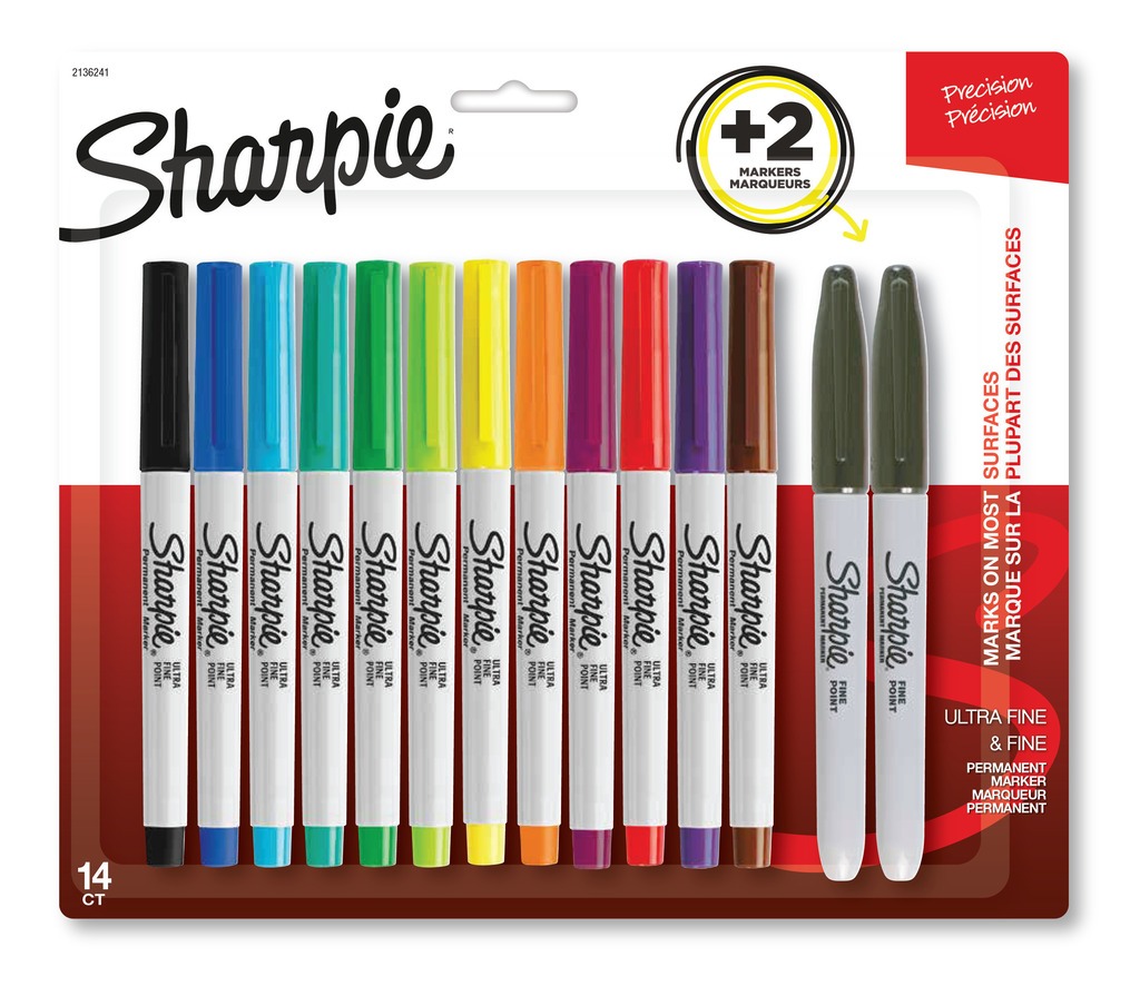 MARCADORES EXTRA FINO 12 Y FINO 2 SHARPIE 