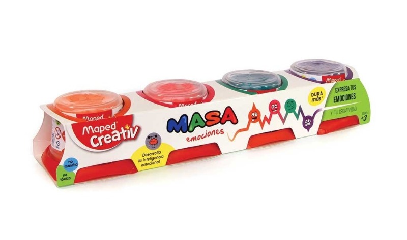 MASAS P/MODELAR x120grs.x4u.FLUO MAPED