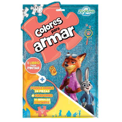 COLORES P/ARMAR+ LIBRO P/PINTAR N*4 ZOOTOPIA
