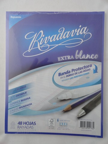 REP.ESC.48HR. RIVADAVIA EXTRA BCO.