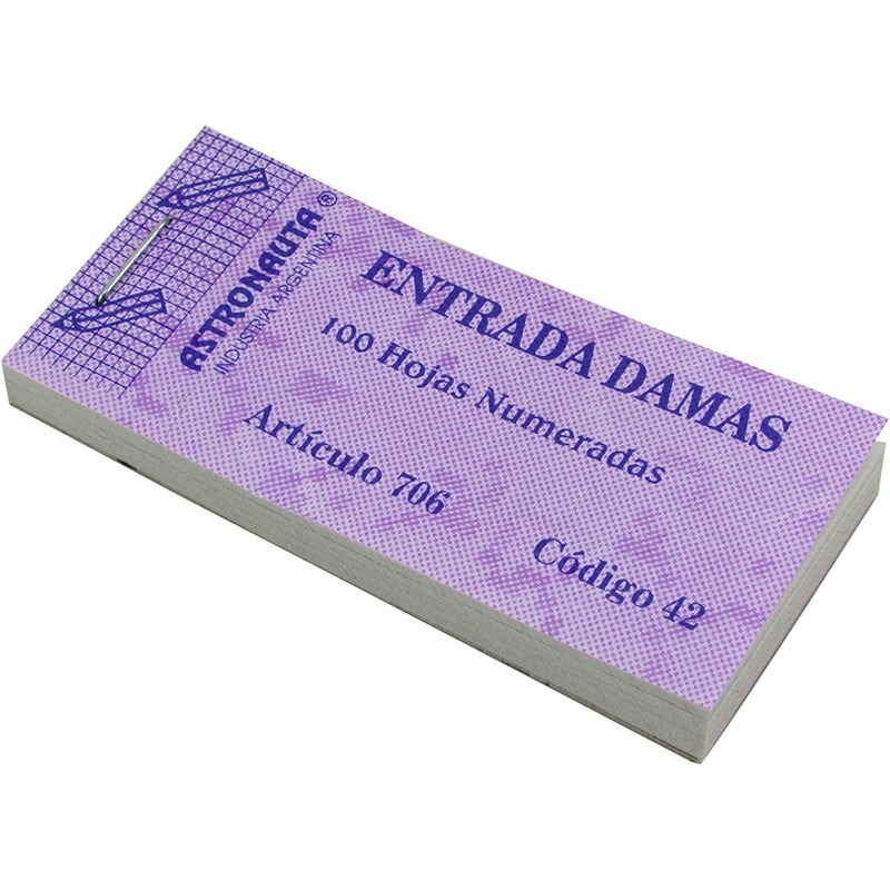 TALONARIOS ENTRADA DAMA