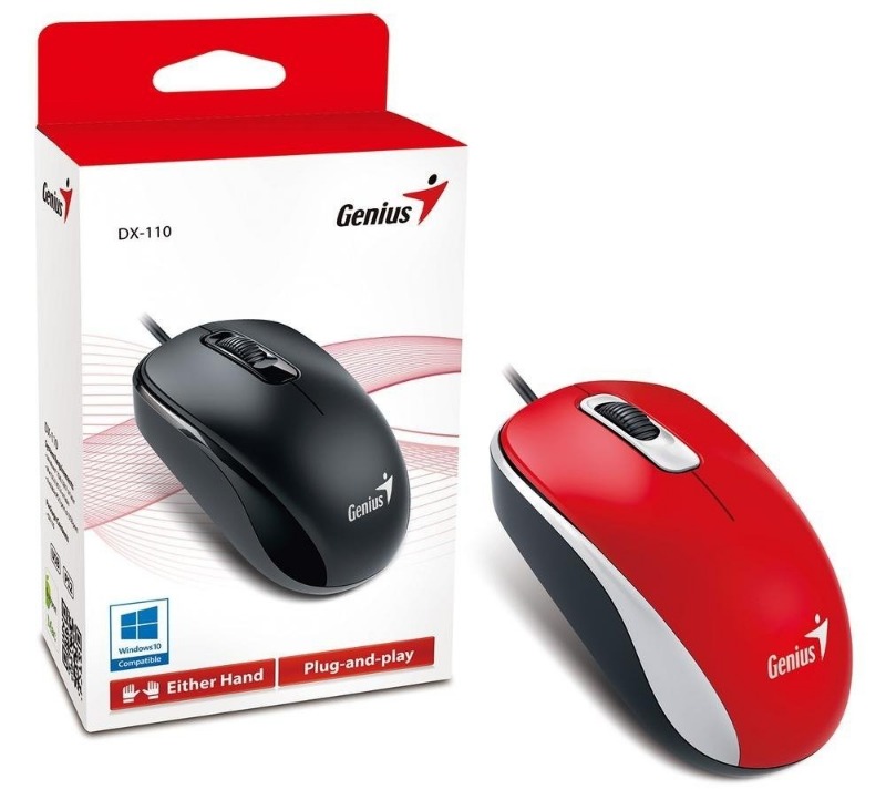 MOUSE DX-110 USB ROJO GENIUS