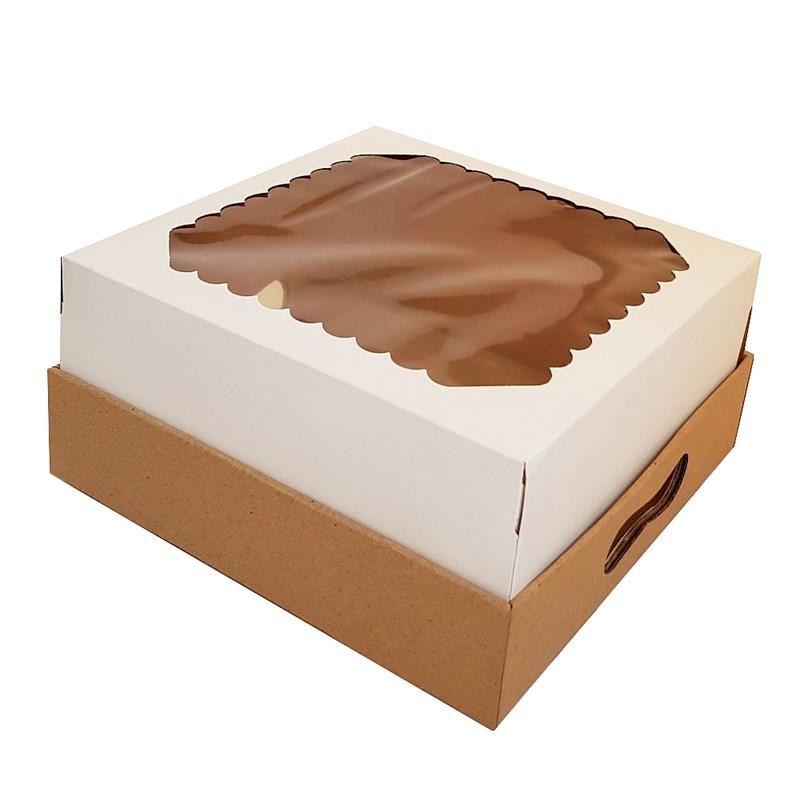 CAJA  BANDEJA DESAYUNO C/VISOR 25x25x12cm.