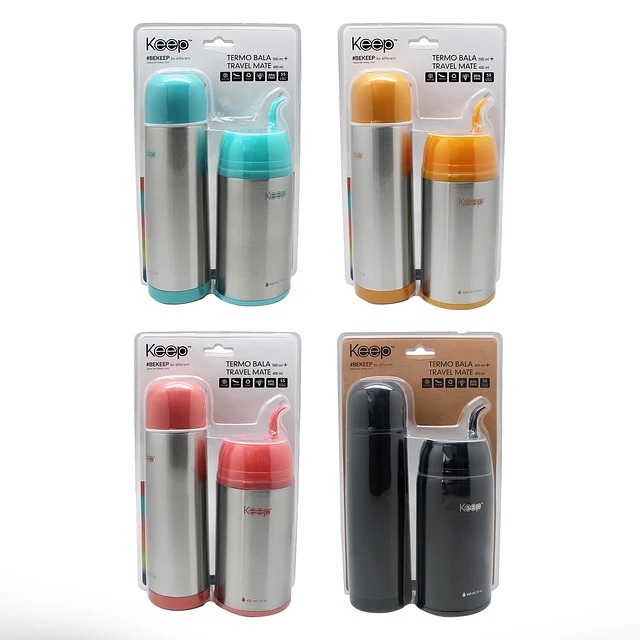 SET TERMO MATE+TERMO ACERO 500ml. FRIO/CALOR KEEP