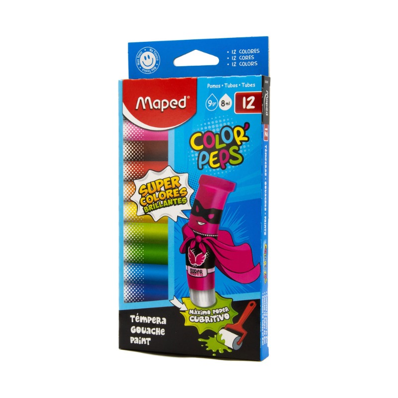 TEMPERA 8ml.ESCOLAR SURT.x12u.MAPED