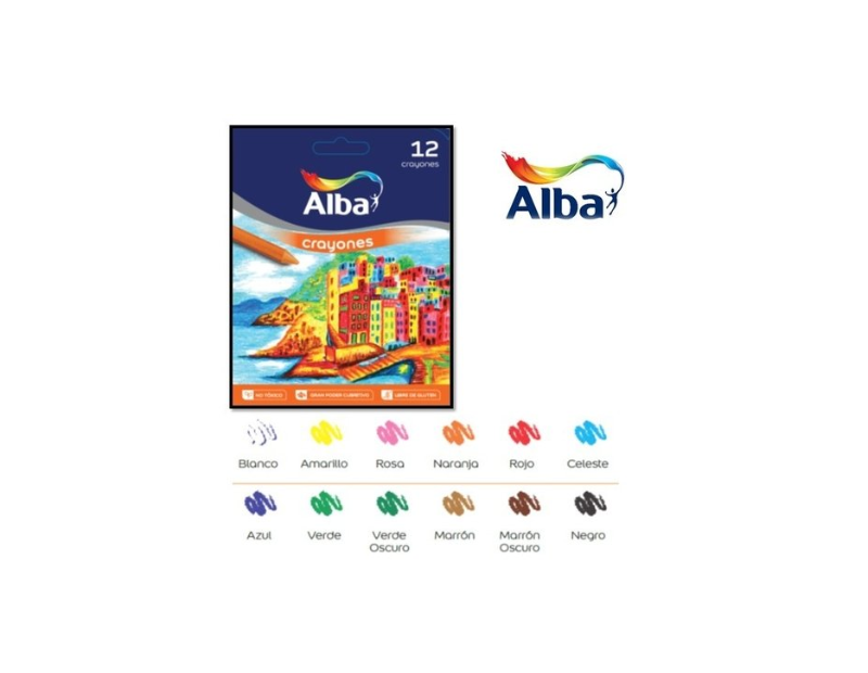 CRAYONES TRADICIONAL GRANDE x12u.ALBA