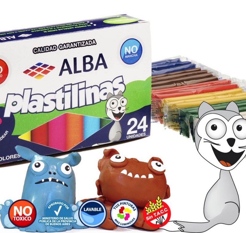 PLASTILINAS x24u.COL.SURT.ALBA