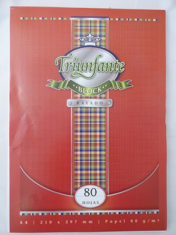 BLOCK A4 80HR.TRIUNFANTE