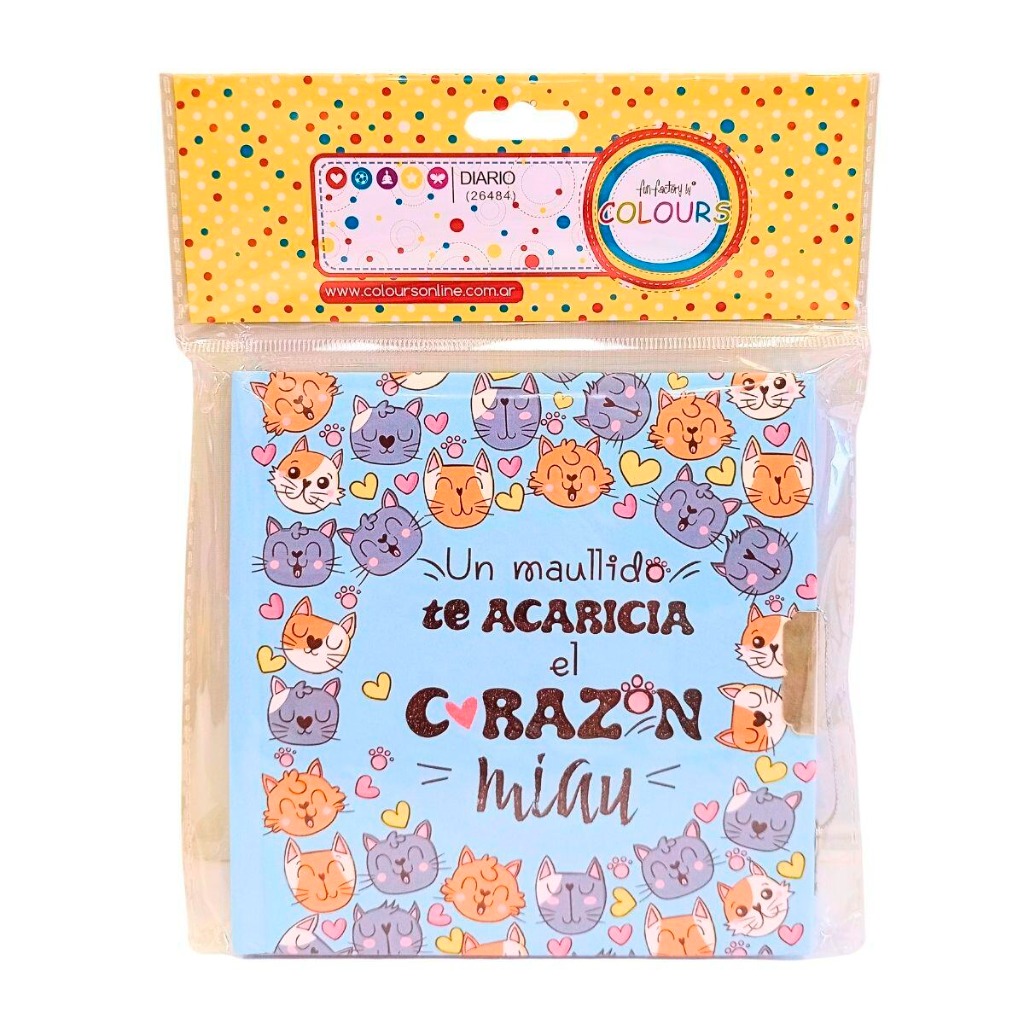 DIARIO INTIMO 15x15 C/CANDADO MIAU