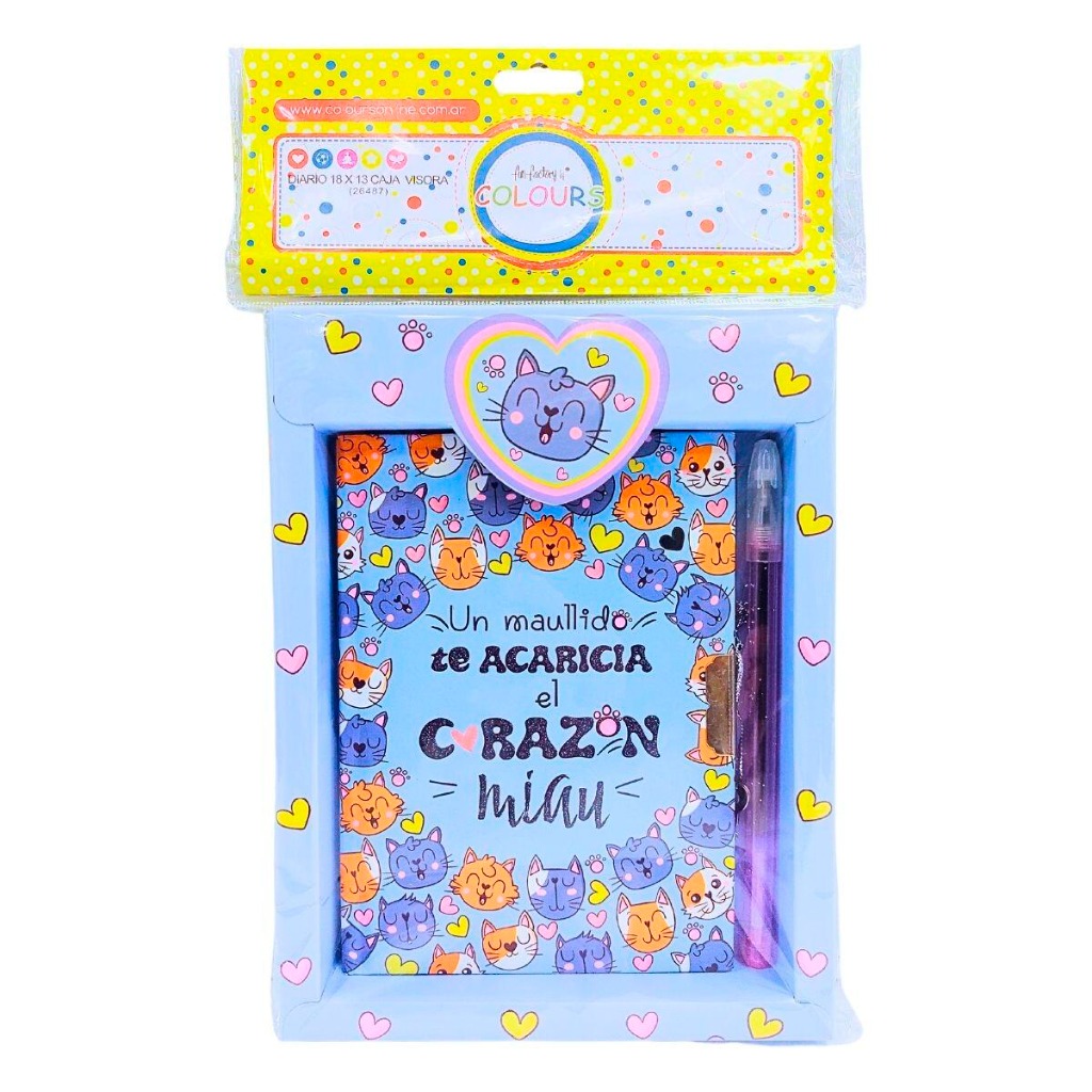 DIARIO INTIMO 18x13 C/CANDADO +BOLIG.MIAU