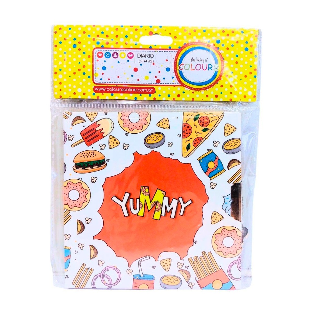 DIARIO INTIMO 15x15 C/CANDADO FAST FOOD
