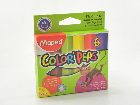 PLASTILINAS 20grs.x6u.COL.SURT.MAPED 