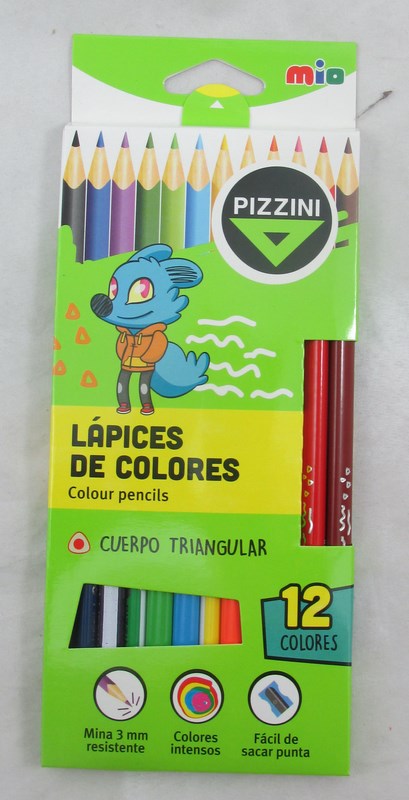 LAP.COLORES x12u.LARGOS PIZZINI