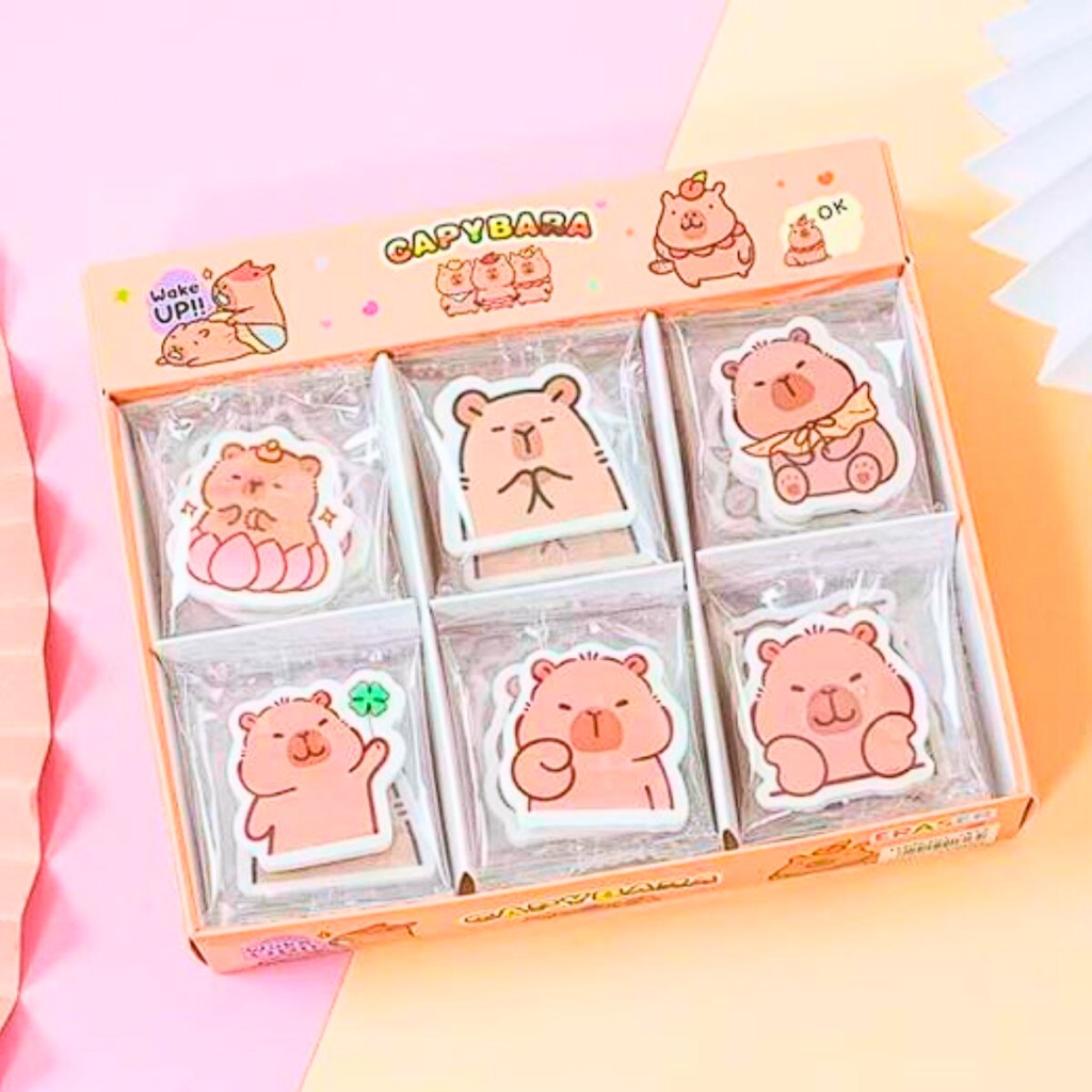GOMA DE LAPIZ  CAPYBARA.EN BOLSA