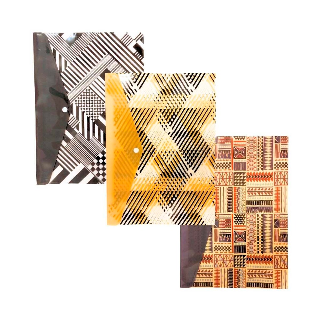 SOBRE PVC A4  C/BROCHE HORIZ.TRIBAL