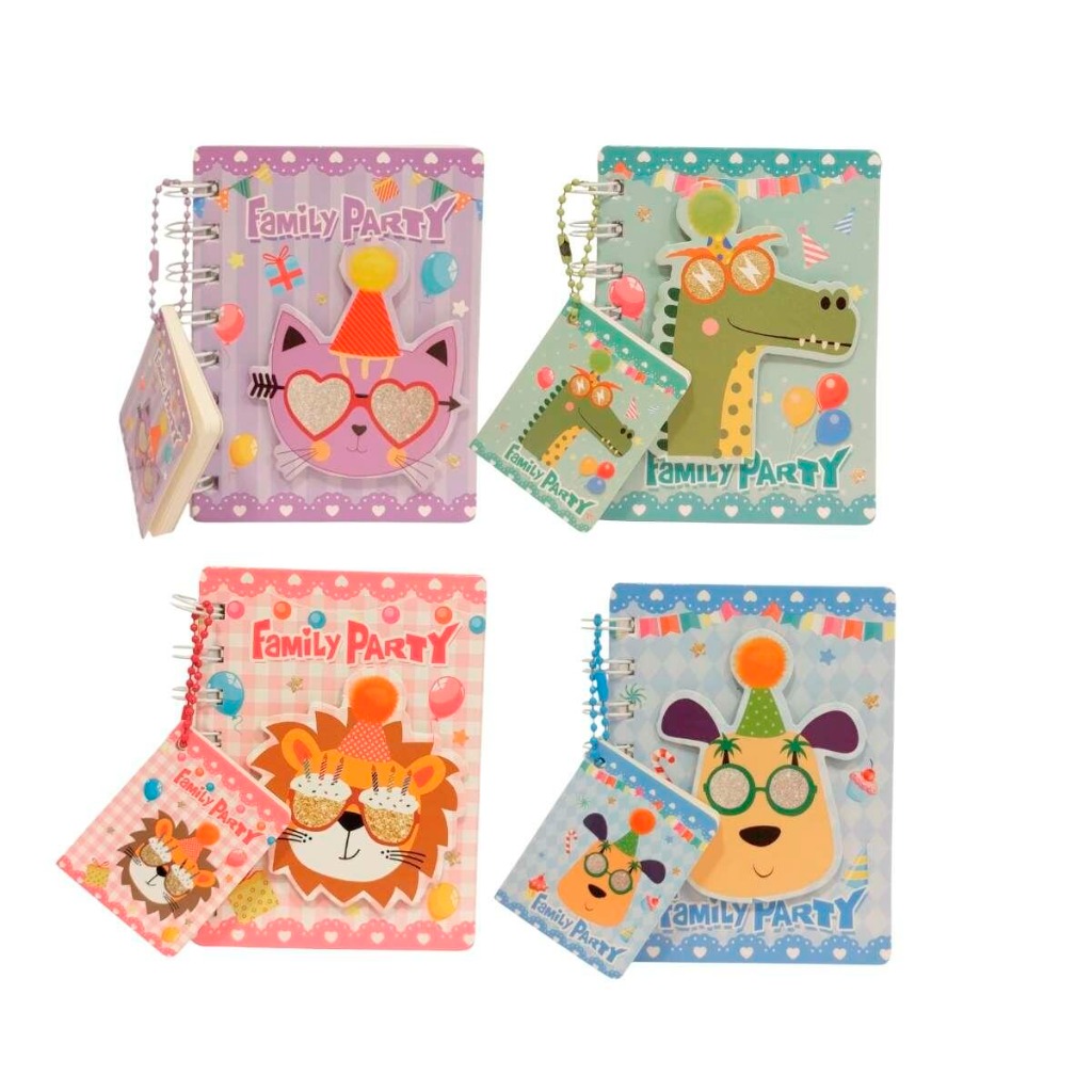 LIBRETA C/ESP.11.5x8.5cm.+ MINI LIBR.ANIMALITOS