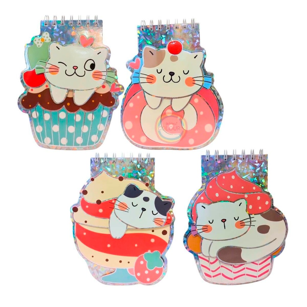LIBRETA C/ESP.3D GATITOS C/DULCE