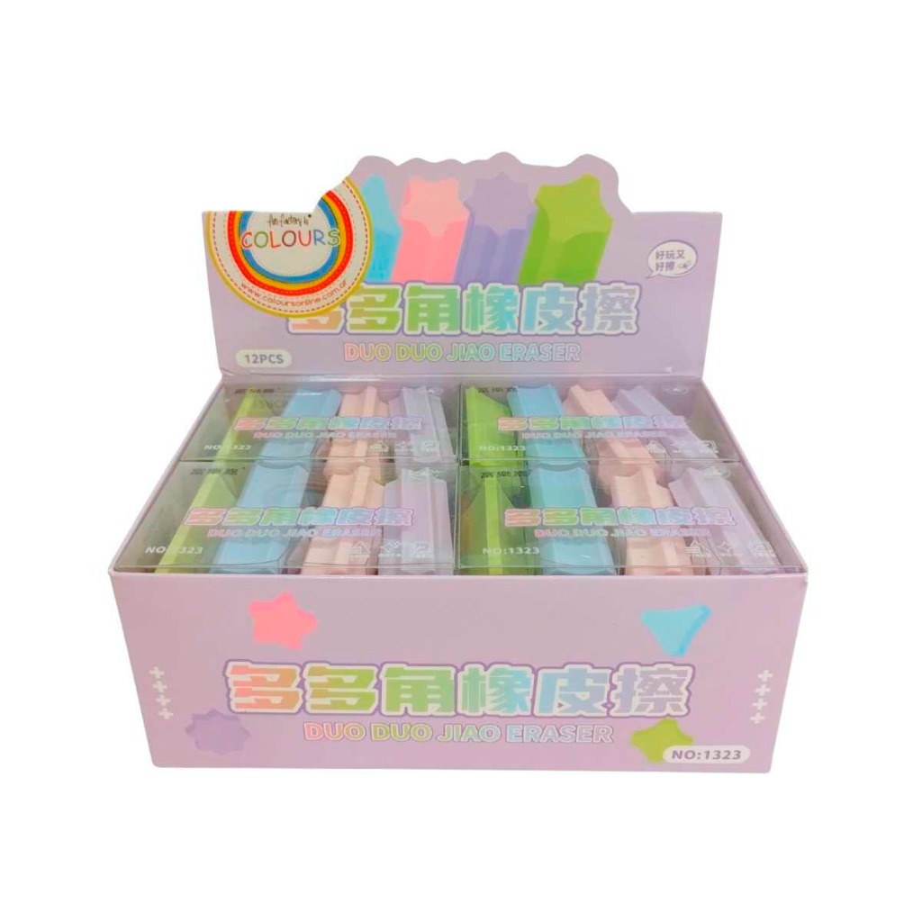GOMA DE LAPIZ LARGA C/FORMA PASTELx4u.