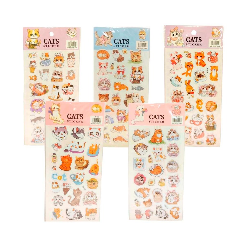 STICKER  GOMA EVA GATITOS