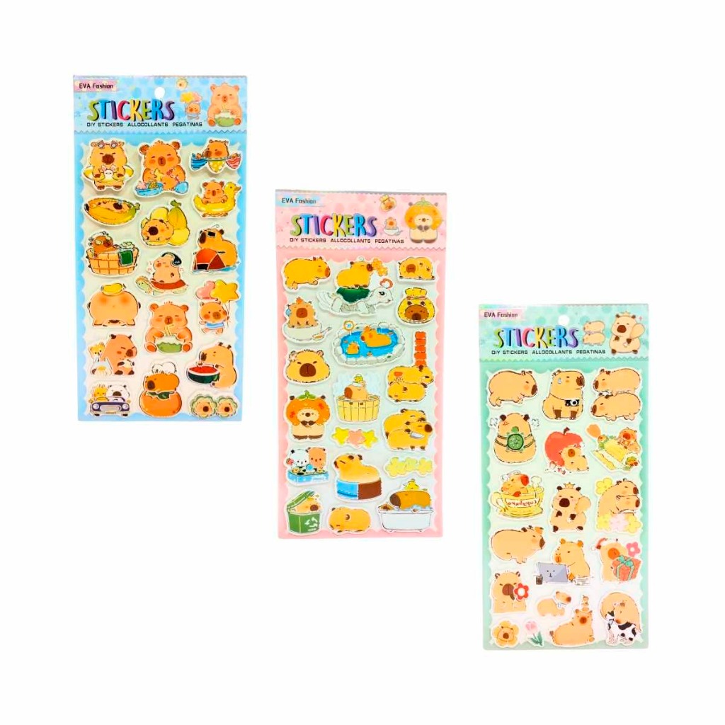 STICKER  GOMA EVA CAPYBARA/DINOS