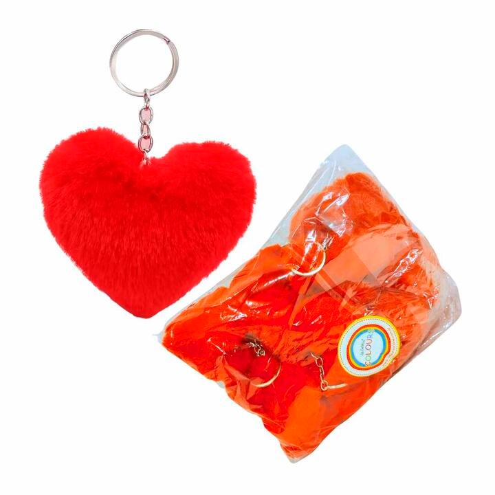 LLAVERO CORAZON DE PELUCHE