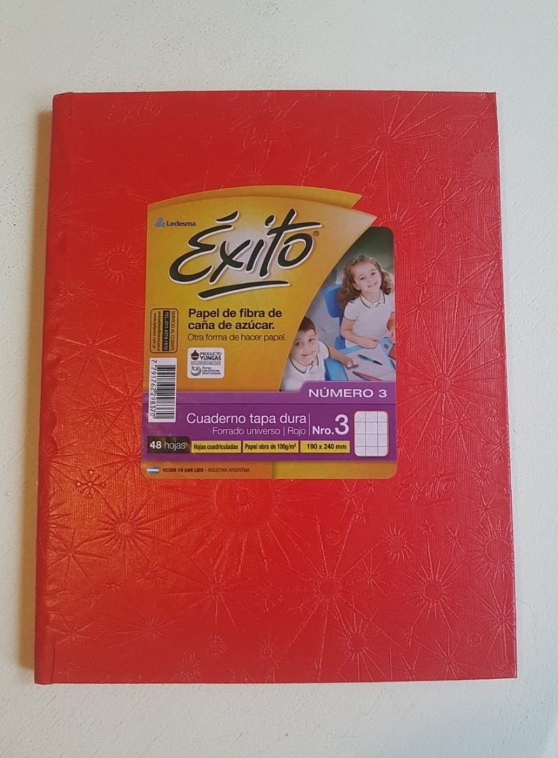 CUAD.N°3 19x24 48HC.T/D.ROJO EXITO 