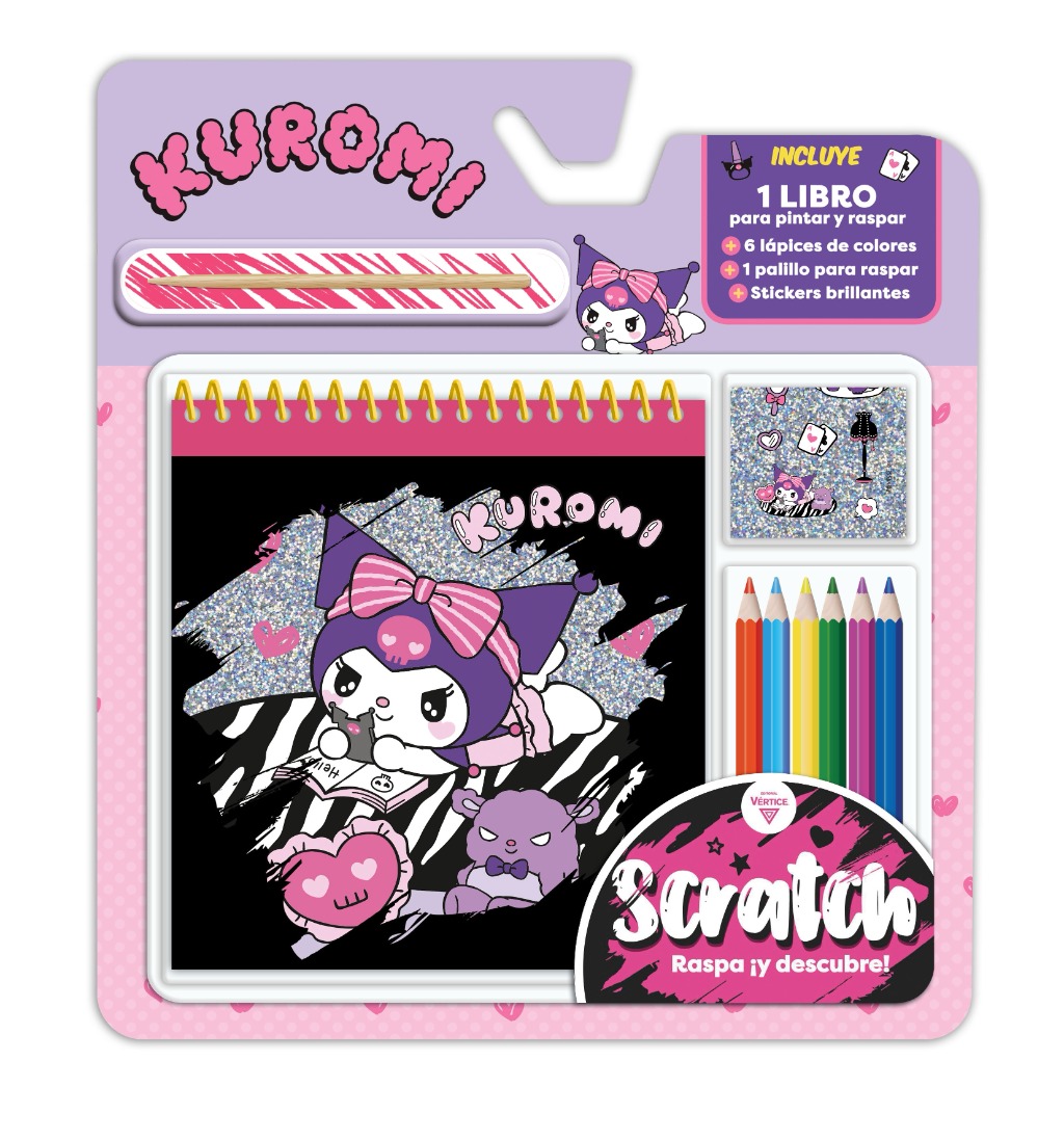 SCRATCH + LIBRO PINTAR Y RASPAR N*6 KUROMI