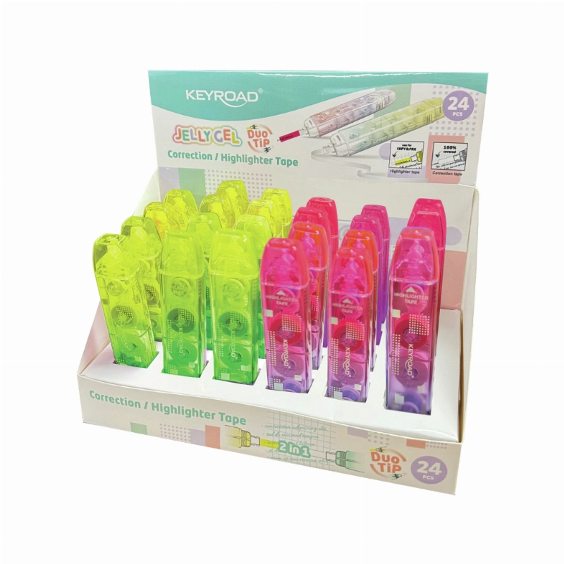 CINTA CORRECTORA+RESALTADOR KEYROAD