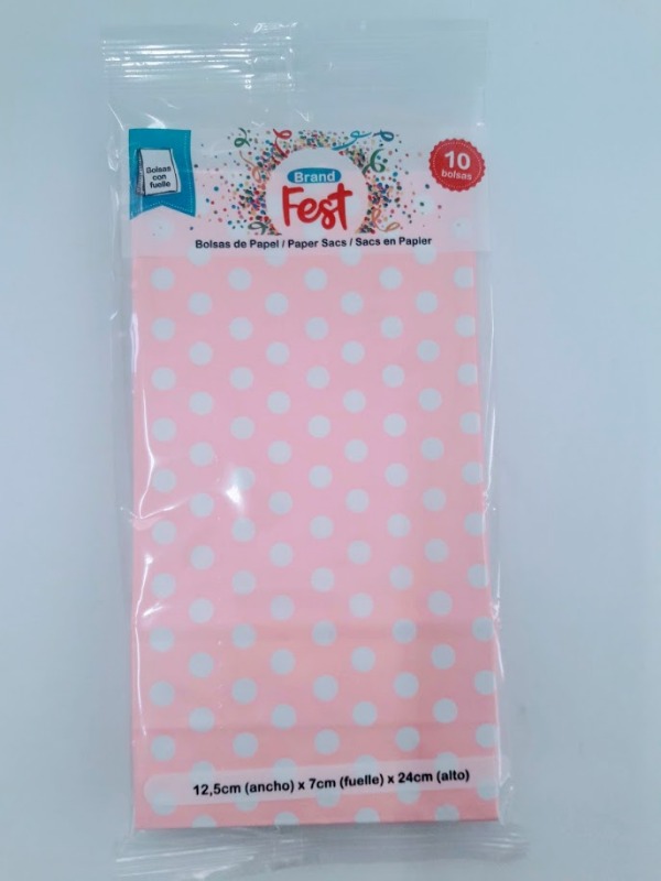 SOBRE REGALO 12.5x07x24cm.x10u.LUNAR BCO. FONDO ROSA