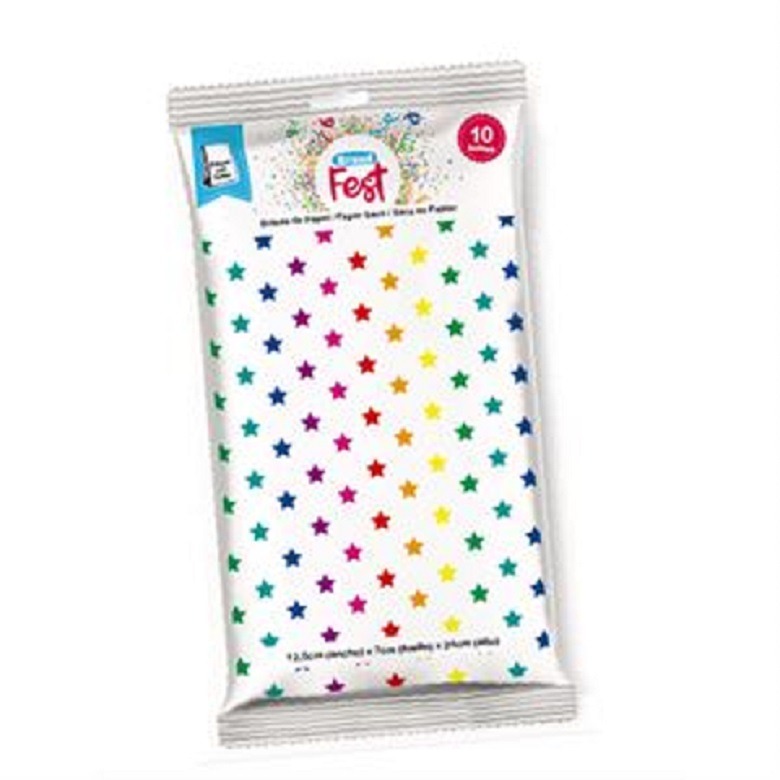 SOBRE REG.12.5x07x24cm.x10u.ESTRELLAS MULTI