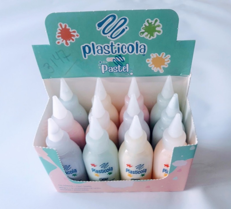 ADHESIVO 40cc.COLOR PASTEL PLASTICOLA