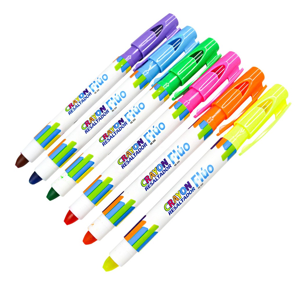 RESALTADOR CRAYON FLUO x 6 unid. SABONIS 