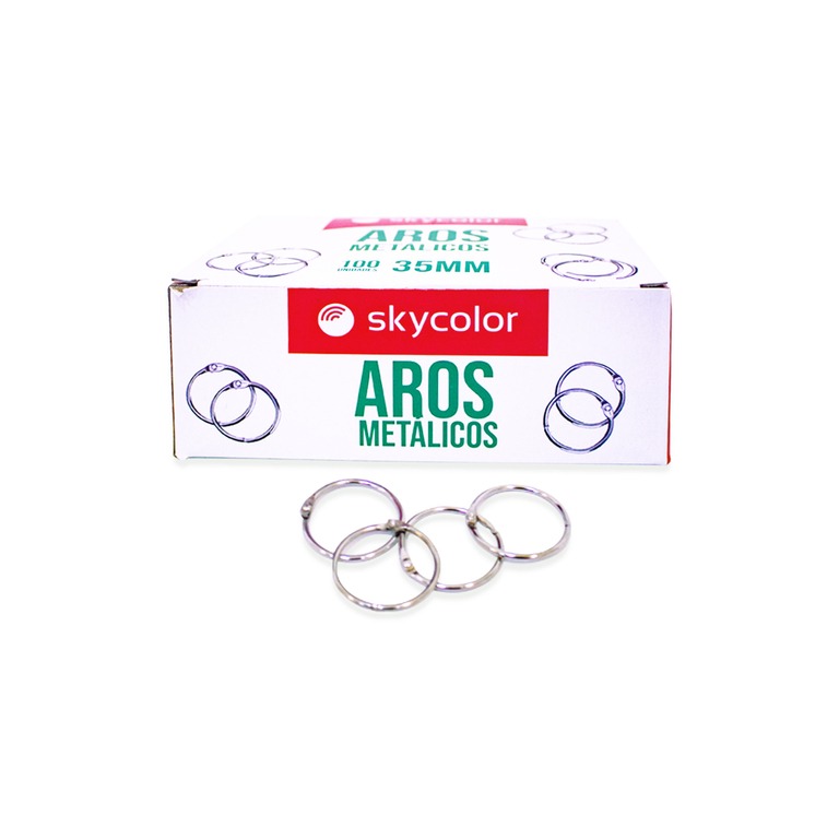 AROS METAL P/CARPETA 35mm. SKYCOLOR.