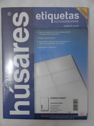 HUS* ETIQUETAS LETTER X25 PLANCHAS