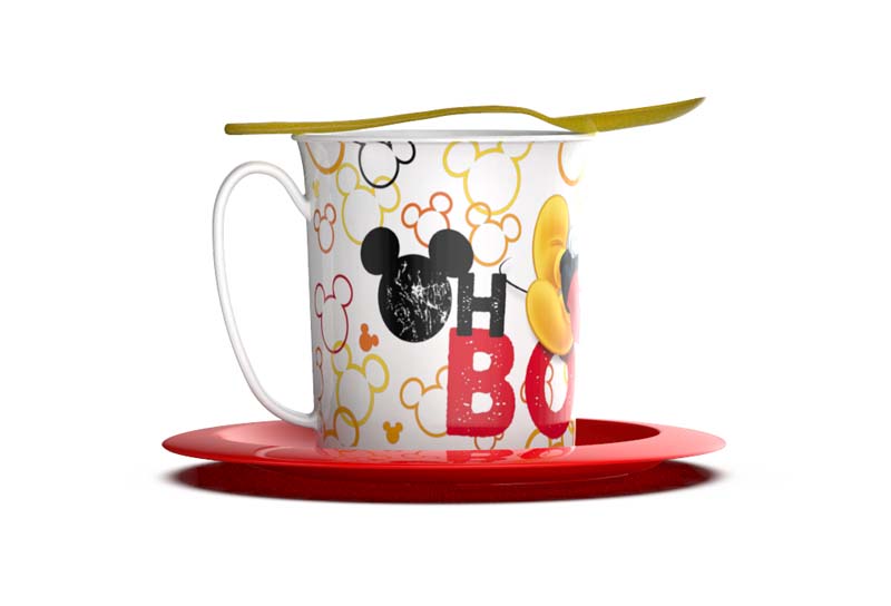 SET TAZA C/PLATO Y CUCHARITA MICKEY