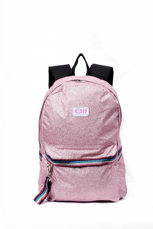 MOCHILA ESPALDA SUPER GLITTER ROSA