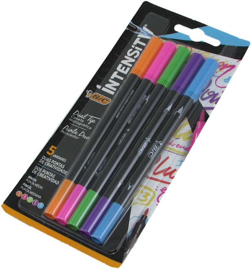 MARC. 2 PUNTAS PINCEL Y P.FINA INTENSIT BIC