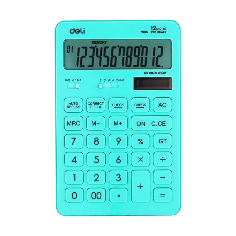 CALC.GRANDE 12dig.M015 TURQ. DELI TOUCH