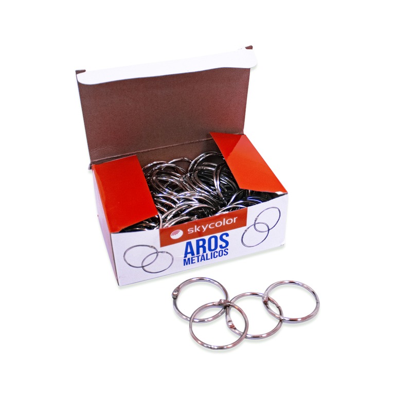 AROS METAL P/CARPETA 40mm. SKYCOLOR.