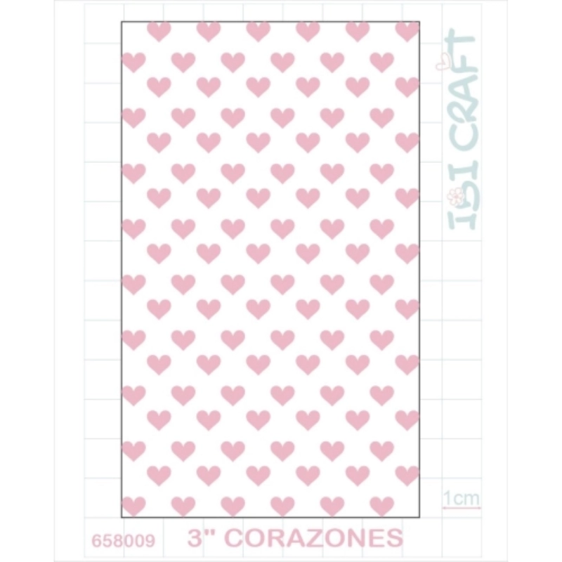 PLANTILLA 3* TEXTURADO 2D MINI CORAZONES