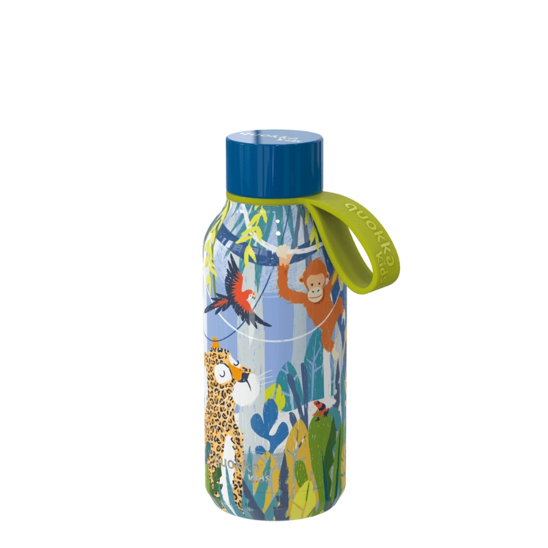 BOTELLA AC.INOX.330ml.C/CORREA JUNGLE QUOKKA